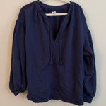 Aerie  Easy Street Navy Blue Long Sleeve Sweatshirt Photo 0