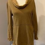 Neon Buddha Tan Long Sleeve Cowl Neck Tunic Length Top Women’s Size Large Photo 0