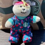 Starbucks  Mexico 2024 Valentine’s Plush Bearista Bear Keychain Clip On NWT Photo 0