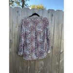 Jane and Delancey  Women White Floral Long Sleeve‎ Button Down Shirt  Size Small Photo 5