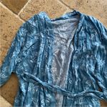 Handmade  Blue Floral Robe S/M Tie Flowers Photo 1