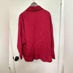 Stateside Anthropologie Button Down Red Blouse Size L Viscose NWOT Photo 3