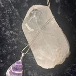 Vintage sterling silver 925 Amethyst Lace Agate necklace silver 925 chain 18” genuine Purple Photo 1