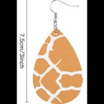 5/$25 Giraffe Animal Print Faux‎ Leather Earrings Photo 1