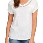 Gloria Vanderbilt NWT  Ladies V-Neck Embroidered Cotton Top - Sz M Photo 0