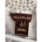 Multiples  White & Blue Embroidered Peasant Blouse – Size Small Photo 1