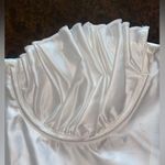 Pretty Little Thing Prettylittlethings Cream Satin Pleated Crop Corset - size 12 Photo 5