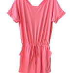Zenana Outfitters Size Medium Pink Shorts Romper Pockets Short Sleeve Casual Spring Photo 0