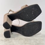 A New Day  Womens‎ 9.5 Dress Sandals Block Heels Ankle Strap Tan Open square toe Photo 5