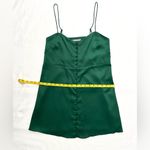 Urban Outfitters  Padova Satin Slip Button-Up Mini Dress - Emerald Green - S Photo 12
