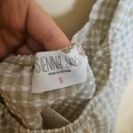 Sienna Sky  Small S Checkered Light Tan White Checkered Scoop Oversized NEW NWT Photo 4