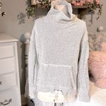 Textured Pullover Oatmeal Cowl Drape Neck Womens Cozy Sweater Brown Size M Photo 1