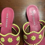 Jack Rogers Georgica Jelly Sandals Pink Lime Green Womens Size 8 Whipstitch Photo 10