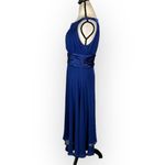 Dressbarn Collection Dress Women's 10 Blue Chiffon Midi A Photo 1