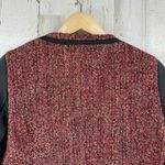 Willi Smith Blazer Jacket Women Small Pink Faux Leather Sleeves Full Zip Pockets Photo 6