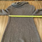 Vince Knit wool Sweater mini Dress 3/4 Sleeve cowlneck Soft cozy brown Sz S Photo 6