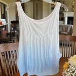 Aeropostale Live Love Dream Tank Hombre Tassel Crop White Blue Womens M Long Side Arm Slits Photo 4