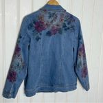 Chico's Chico’s Floral Jean Jacket Sz 1 (M) 633 Photo 6