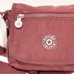 Kipling  Burgundy Nylon Darold Mini Crossbody Bag Purse Photo 1