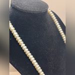 10k Yellow Gold genuine Pearl Necklace signed MP 20” Photo 10