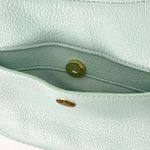 Stone Mountain Green Soft Leather Adjustable Strap Zipper Closure Shoulder Bag Photo 9
