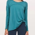 Lululemon Hit Unwind Long Sleeve Shirt in Tomic Teal 4 Photo 0