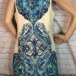 Stillettos Lace Overlay Paisley Print Sleeveless Shift Dress Large Photo 5