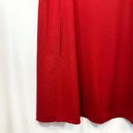 Eileen Fisher  Large Dress Silk Noil Red Short Sleeve Shift Pockets Granola 1804 Photo 4