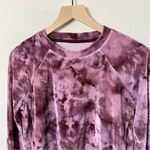 Lululemon Sweater Velour Pink Tie Dye Crewneck Lightweight Pullovet Size 6 Photo 3