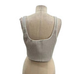 Aritzia  Babaton Sculpt Knit Cropped Tank Top Squareneck‎ Gray Plus Size 1X Photo 5