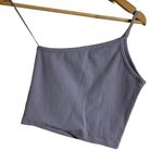 Madewell Periwinkle Blue Purple One-Shoulder Crop Tank Top Size M Photo 7
