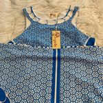 Aryeh  Blue and White Sleeveless Dress size M brand new length 35” bust 34” Photo 9