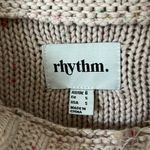 Rhythm Tan Speckled Yacht Cable Knit Sweater Photo 4