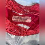 NWT hot pink crochet one piece bathing suit Size L Photo 2