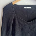 OAK + FORT SWEETHEART NECKLINE TOP Black Size M Photo 8