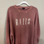 Rails  Sweatshirt Large Pink Crewneck Pullover Logo Spellout Women's Photo 1