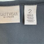 Chico's Easywear Textured Layers 3D Knit Top Sz 2 L Graphite Gray Stretch Slinky Photo 4
