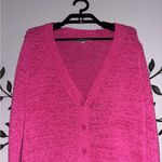 Loft  Women's Hot Pink Knit Cardigan Button Front Size Small Photo 1
