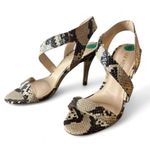 Nine West Snakeskin Print Strappy Heels Size 8 NWOT Photo 4