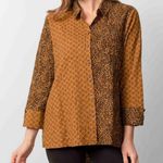 Habitat  Bronze & Black Spot On Shaped Button Down Size XS Photo 0