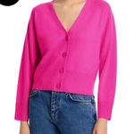 AQUA  hot pink cashmere button cardigan xs Photo 0
