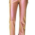Revolve NICHOLAS Valeria Metallic Side Lace Up Pants Iridescent Pink High Rise Size 2 Photo 0