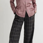 Madewell  Pink Satin Button‎ Up Darted Top Photo 0