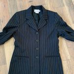 Jacqueline Ferrar Blazer Size 8 Pinstripe Black White Classic Fit Photo 5