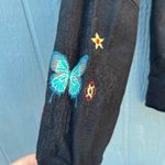 Johnny Was Black Gen French Terry Mix Pullover XXS Red Bird Embroidery Photo 7