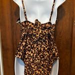 Aerie NWT Leopard Cheetah Wrap One Piece Swimsuit XL Animal Print Mobwife Photo 3