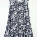 Joie  Black & White Floral Sleeveless Swing Mini Dress with Pockets Size 3X Photo 0