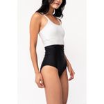 Coral‎ Reef Reversable Ribbed High Waist Bikini Bottoms Size XS 0/2 Black Photo 4