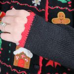 Vintage 80s Nutcracker Christmas Cardigan Sweater Black Size L Photo 6