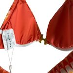 Trina Turk  Sunray Crochet Orange Two Piece Halter Tie Bikini Swimsuit Set Photo 14